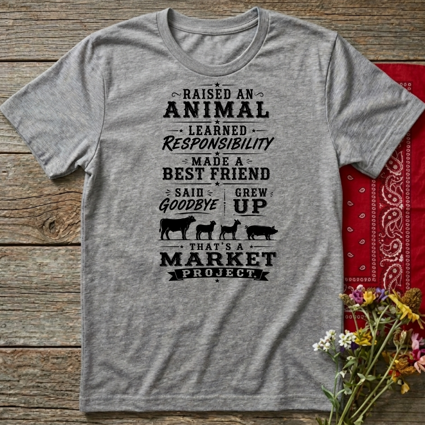 Market Project. Grew Up.   Adult Size T-Shirt