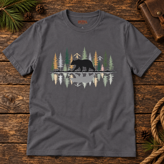 Morning Reflection Bear   Adult Size T-Shirt