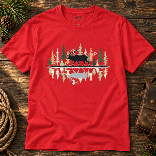 Morning Reflection Elk   Adult Size T-Shirt