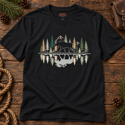 Morning Reflection Moose   Adult Size T-Shirt