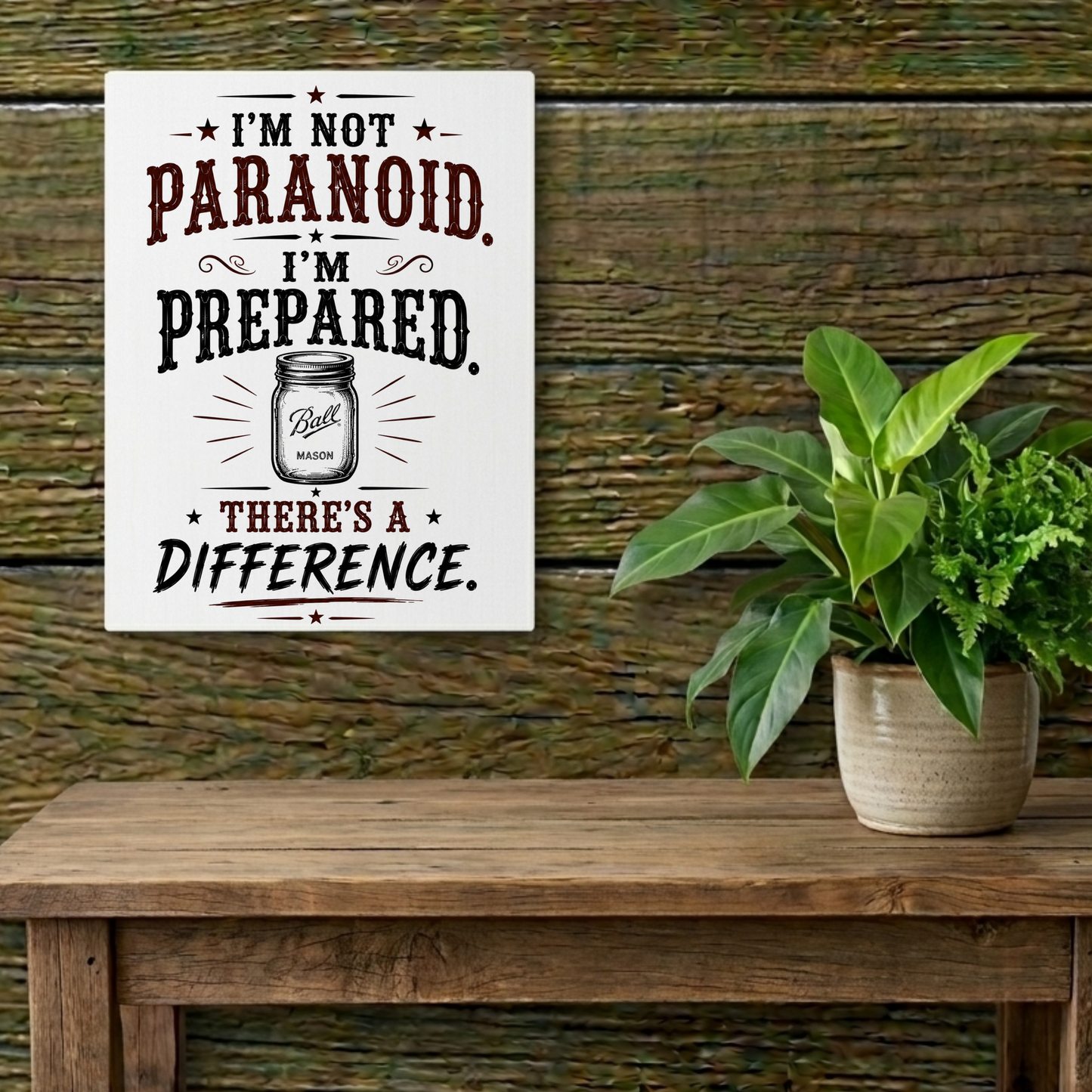 Not Paranoid Prepared  Metal Art Sign