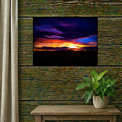 Pasture Sunset Matte Canvas Art