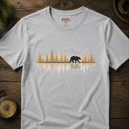 Bear Reflection   Adult Size T-Shirt