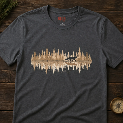 Fox Reflection   Adult Size T-Shirt