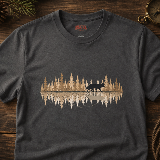 Wolf Reflection  Adult Size T-Shirt