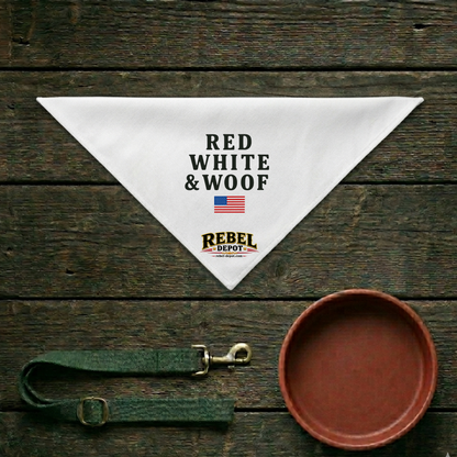 Red White Woof  Pet Bandana