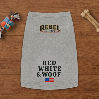 Red White Woof  Pet Tank Top