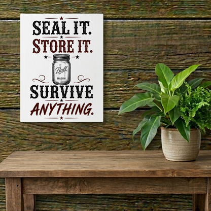 Seal Store Survive  Metal Art Sign