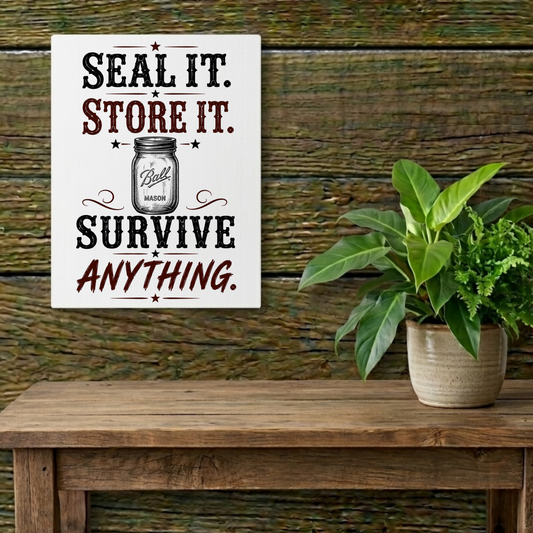 Seal Store Survive  Metal Art Sign