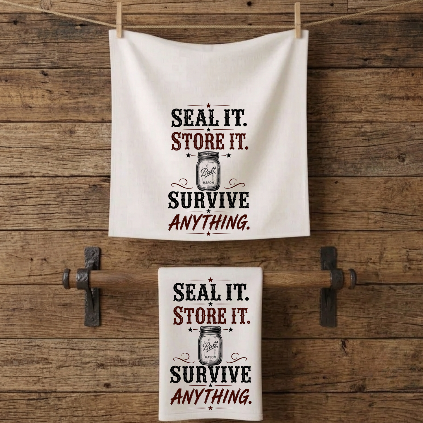 Seal Store Survive  Kitchen Tea Towel