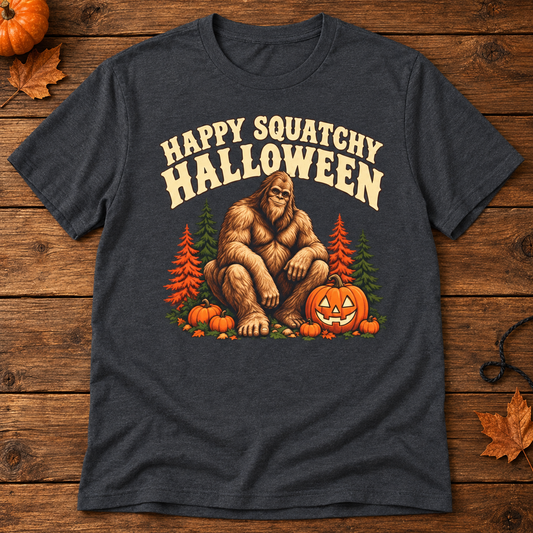Squatchy Halloween   Adult Size T-Shirt