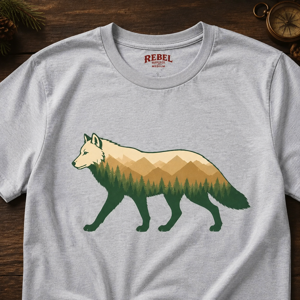 Wilderness Wolf  Adult Size T-Shirt