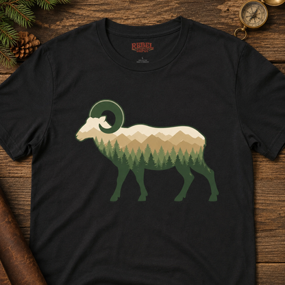 Wilderness Big Horn Sheep  Adult Size T-Shirt